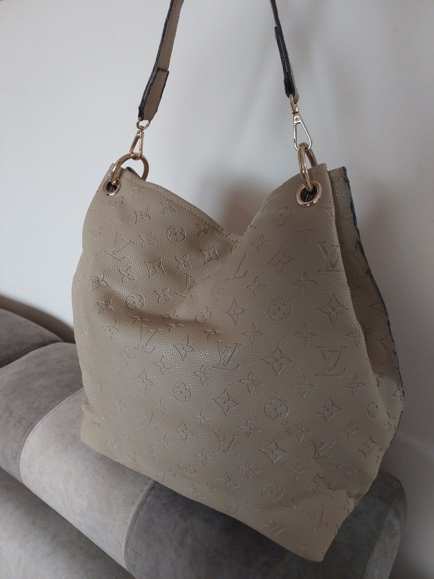 Torebka LV Louis Vuitton duża jasna shopper Ostrowiec Świętokrzyski •