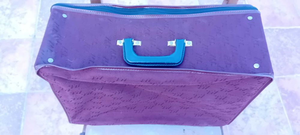 Vintage Mala de Viagem de Tecido