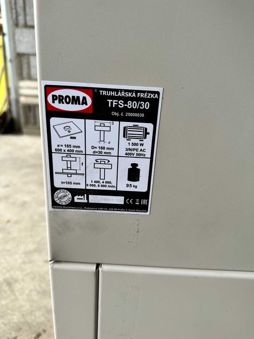 Frezarka dolnowrzecionowa PROMA TFS 80/30