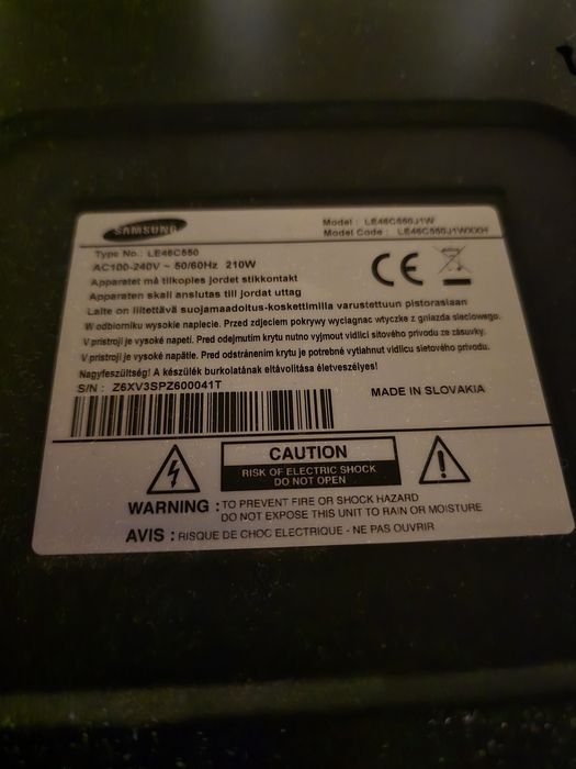 Samsung LE46C550. Целый или на запчасти.