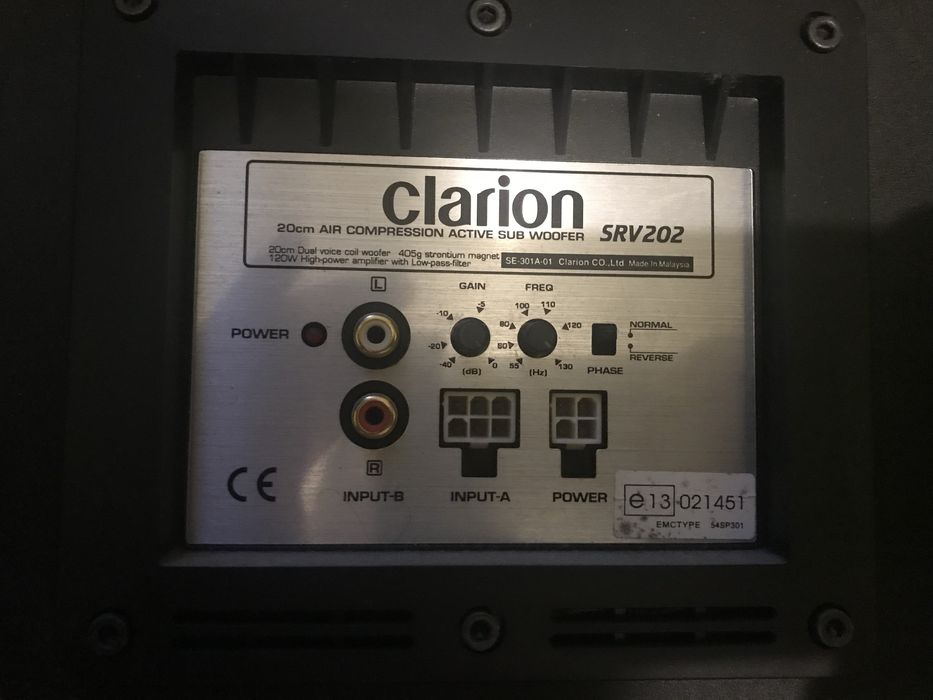 Subwoofer Clarion srv 202