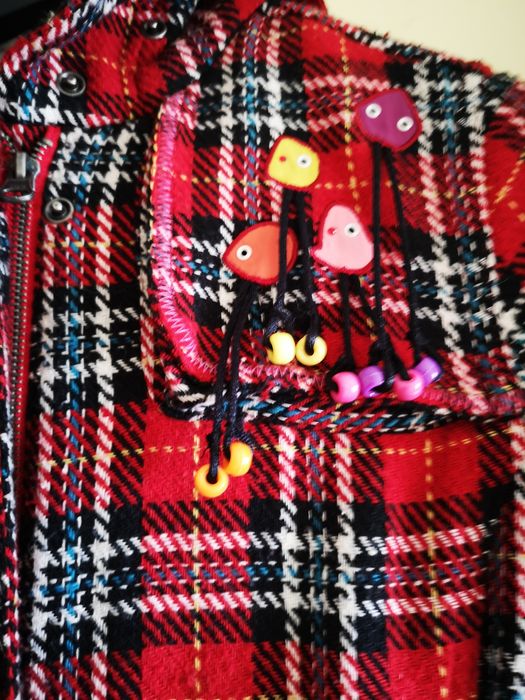 Casaco de fazenda de xadrez - 8 anos