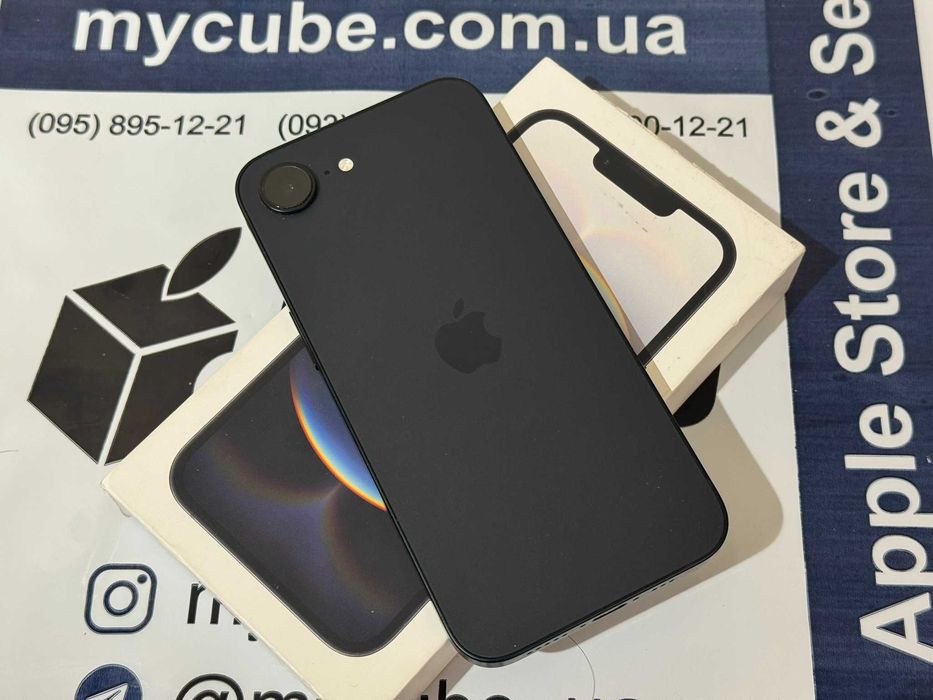Apple iPhone 16e 128Gb Black Neverlock фізична сім (АКБ 100%, 34 циклів заряду)