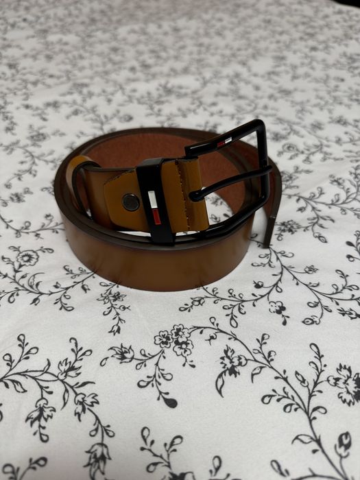 pasek męski tommy brązowy