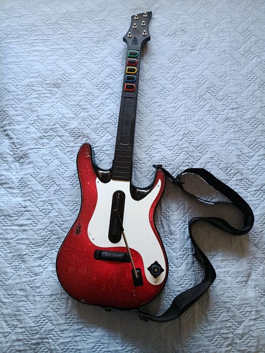 Guitarra Guitar Hero / Band Hero PS2 PS3 Wireless - Red Sparkle