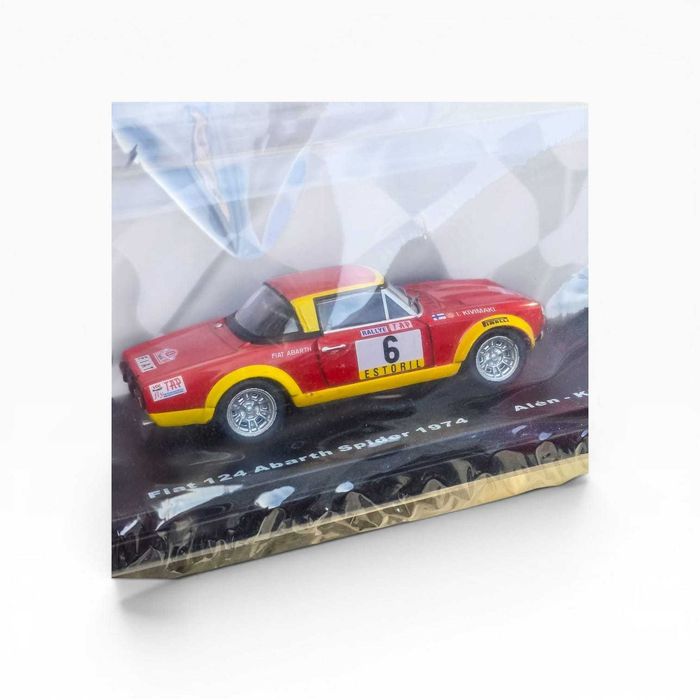Miniatura Fiat 124 Abarth Spider WRC Portugal 1974 – Markku Alén / Kivimäki – Selada