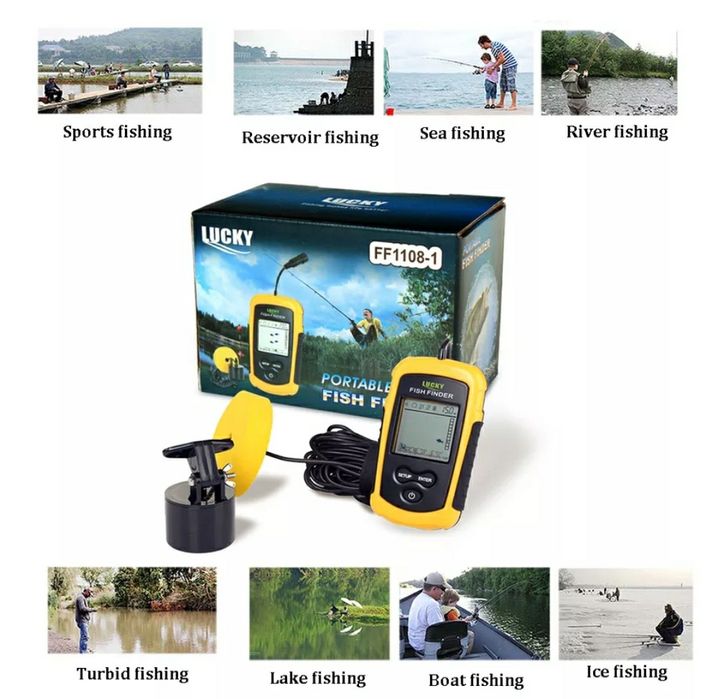 Localizador para pesca (Informa profundidade notifica cardumes peixe