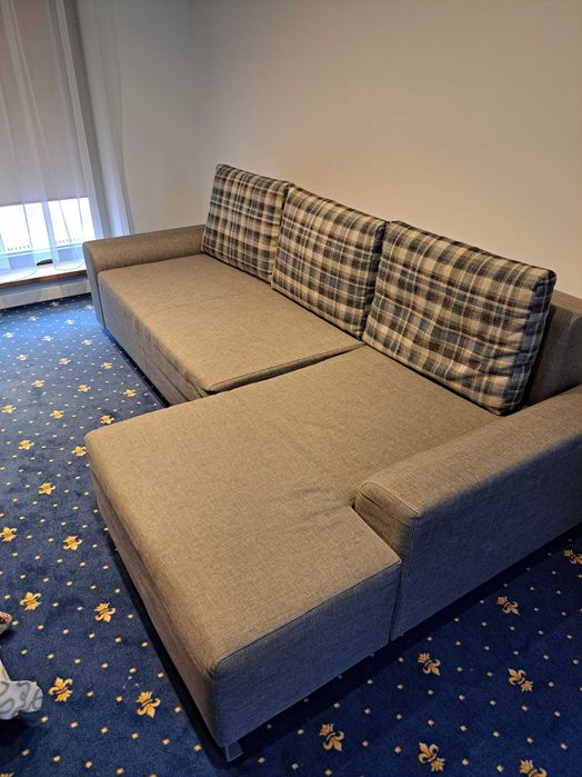 Łóżko narożne szare, kanapa