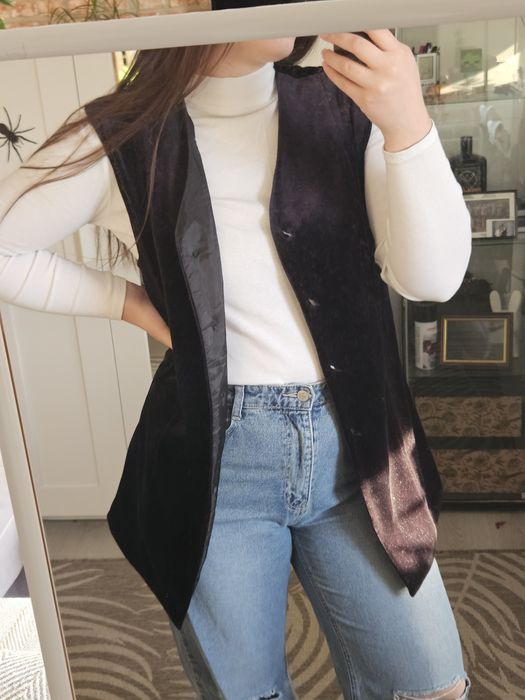 Kamizelka welurowa vintage