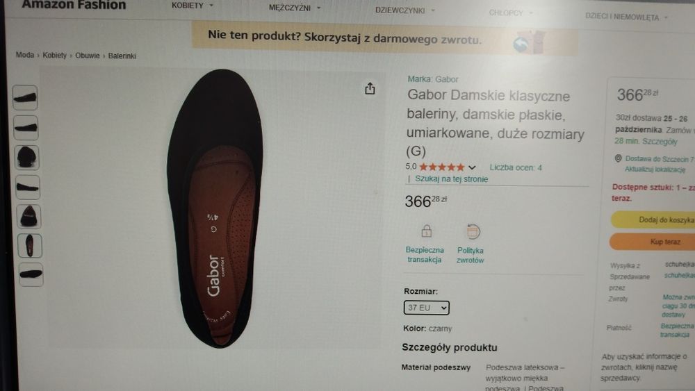 Baleriny Gabor rozmiar 37, UK-4