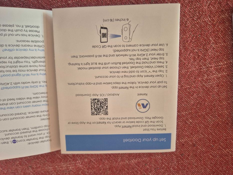 Videodomofon WiFi czarny