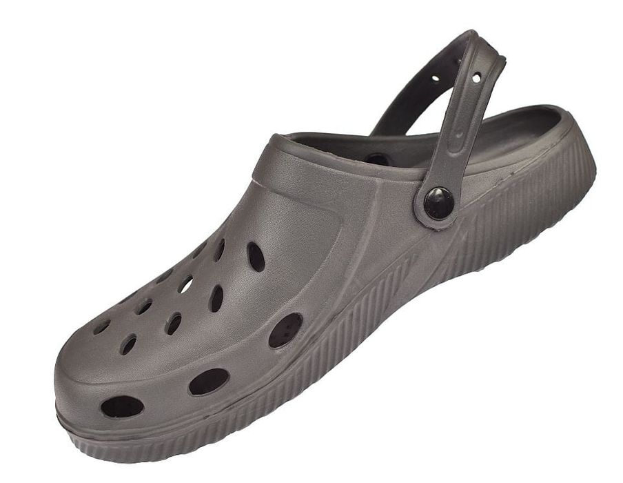 Duże klapki kroksy chodaki męskie z paskiem 8105 GR roz. 48
