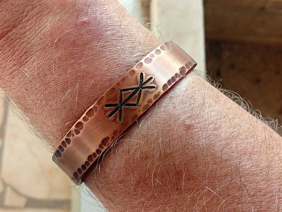 Pulseira Viking em cobre verdadeiro fabricada artesanalmente. Veja os outros modelos que tenho disponiveis.