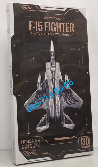 Конструктор металлический 3D пазл самолёт Истребитель F-15 Eagle