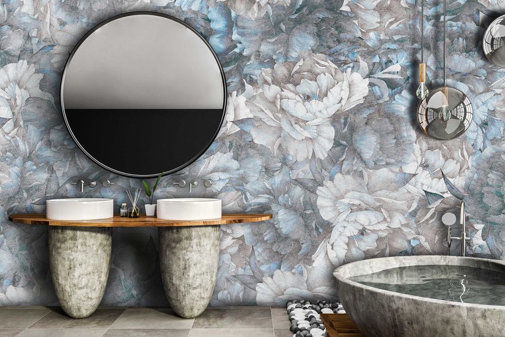 Fototapeta Kwiaty Imitacja Ściana Do Domu 3D Na Twój Rozmiar + KLEJ