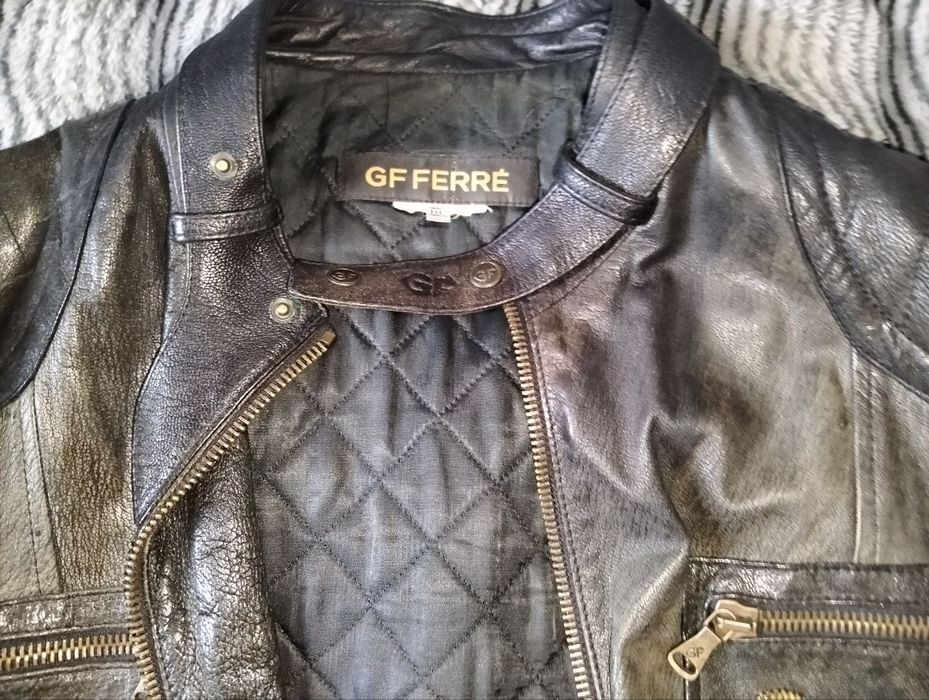 Брендова шкіряна куртка GF Ferre | Натуральна товста шкіра