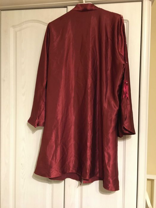 Elegancki satynowy szlafrok koszulkaKomplet 40/42/44 XL/XXL Walentynki