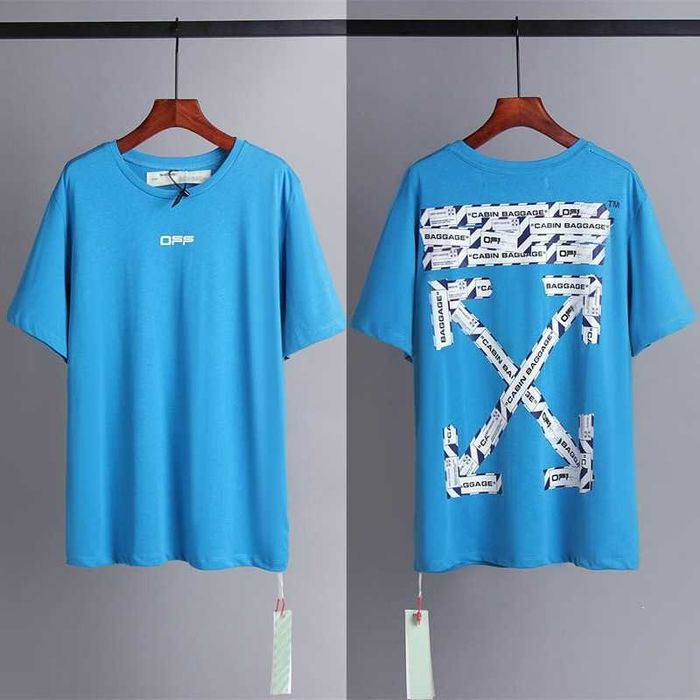 Koszulka Off-White "Cabin Baggage" T-shirt – Turkusowa / Niebieska 3xl