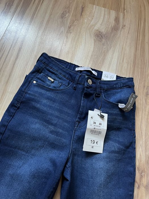Nowe spodnie jeansy elastyczne damskie S