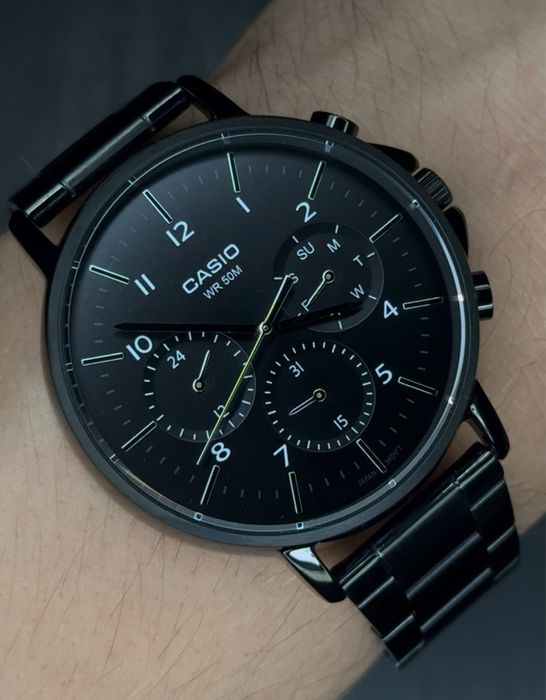 Чоловічий годинник Casio MTP-E321B-1A оригинал мужски часы касио