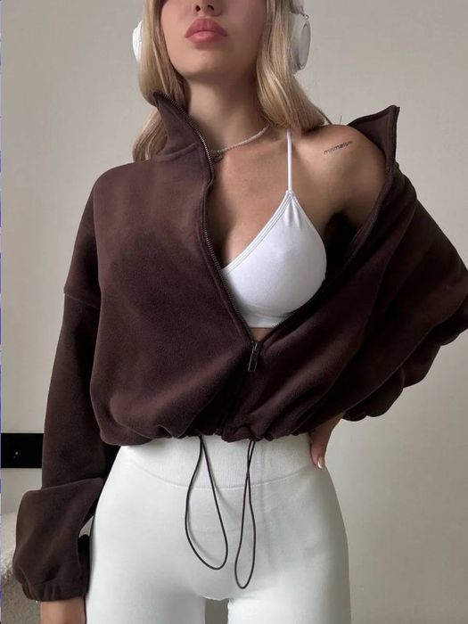 Жіночий худі фліс теплий Polar Fleece кофта оверсайз