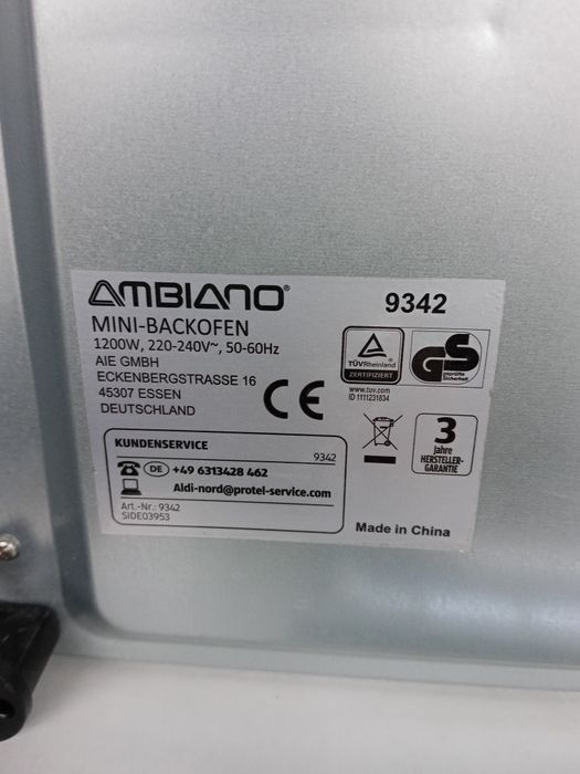 mini piekarnik raz używany