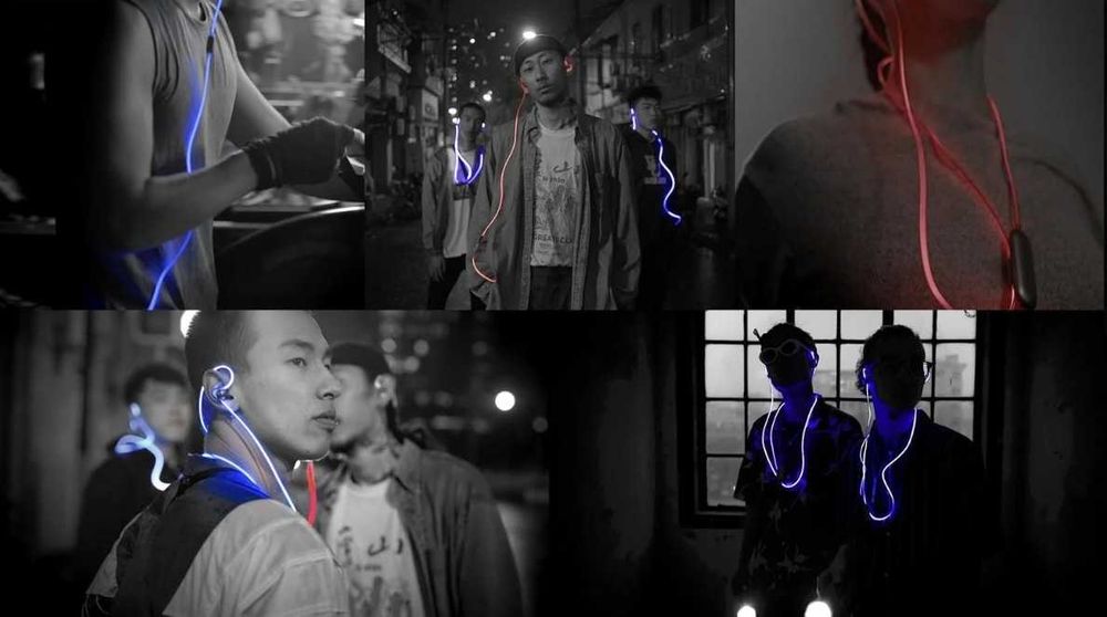 Гарнитура MEIZU Halo Bluetooth Earbuds Blue laser led наушники