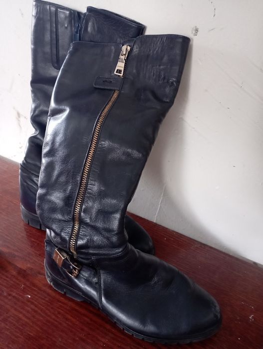 Сапожки шкіряні на овчині