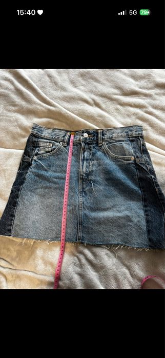 Nowa jeansowa dwukolorowa spódniczka rozmiar 38