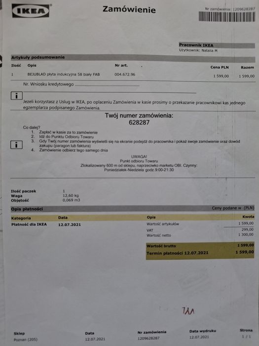 Płyta indukcyjna Ikea BEJUBLAD Biała | Poznań