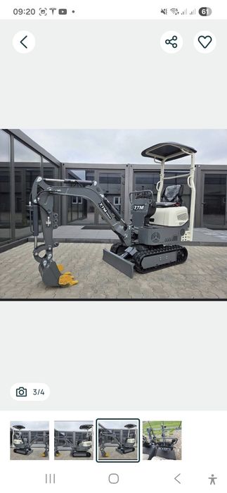 Wynajem usługi minikoparka lekka 900kg precyzyjna