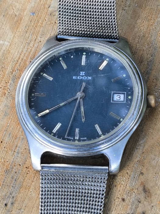 Stary zegarek kwarcowy Edox ,Swiss made. Vintage