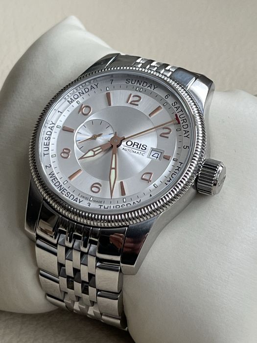 Oris Big Crown small second Pointer Day