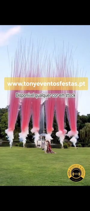 Fumo aéreo com sparkles 40mm casamentos batizados festas