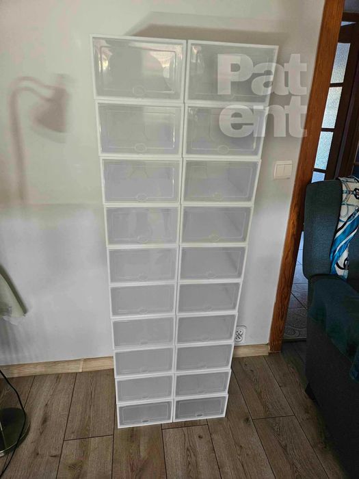 Pudełka 20 sztuk modułowe organizery białe do przechowywania zestaw