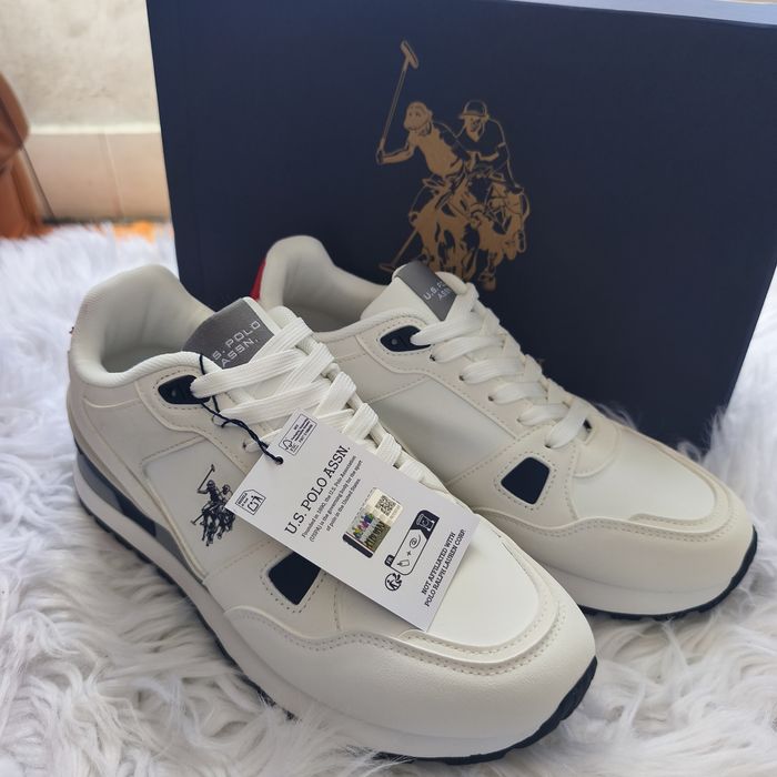 Sapatilhas U.S. Polo Assn. Brancas Novas com Etiqueta