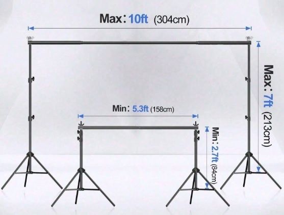 Kit de suporte para fundo fotográfico