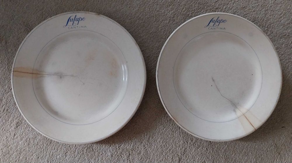 Pratos antigos cantina Lufapo