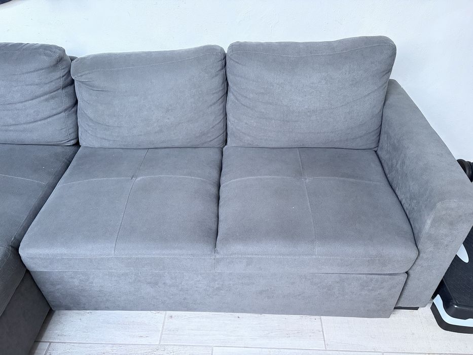 Sofá Chaisse Lounge Cama Baú 3 Lugares