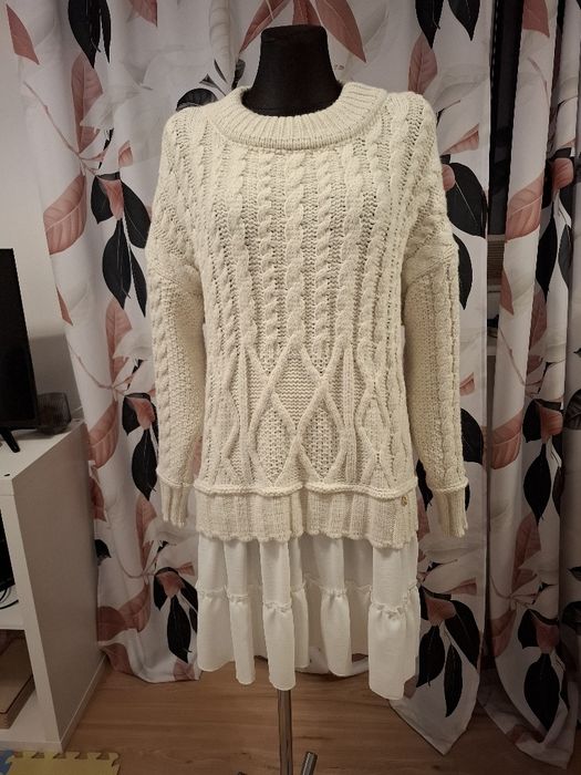 Tunika sweter kolor bez