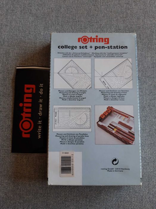 Caixa ROTRING College set com pen-station.
