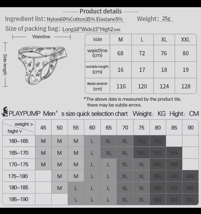 Stringi męskie Pump