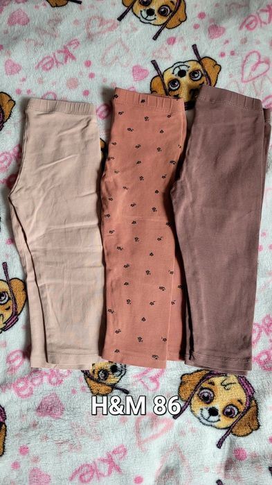 15 szt. Duża Paczka ubrań dla dziewczynki r 86, leginsy h&m newbie, bluza holister,  body