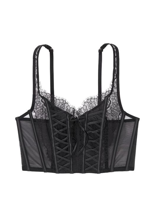 Top gorsetowy gorset Victoria’s Secret S nowy czarny oryginalny