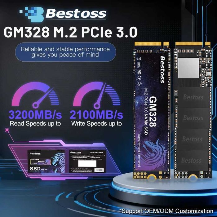 SSD Bestoss M.2 NVMe 512GB PCIe 3.0 x4 (до 3200 MB/s) накопичувач