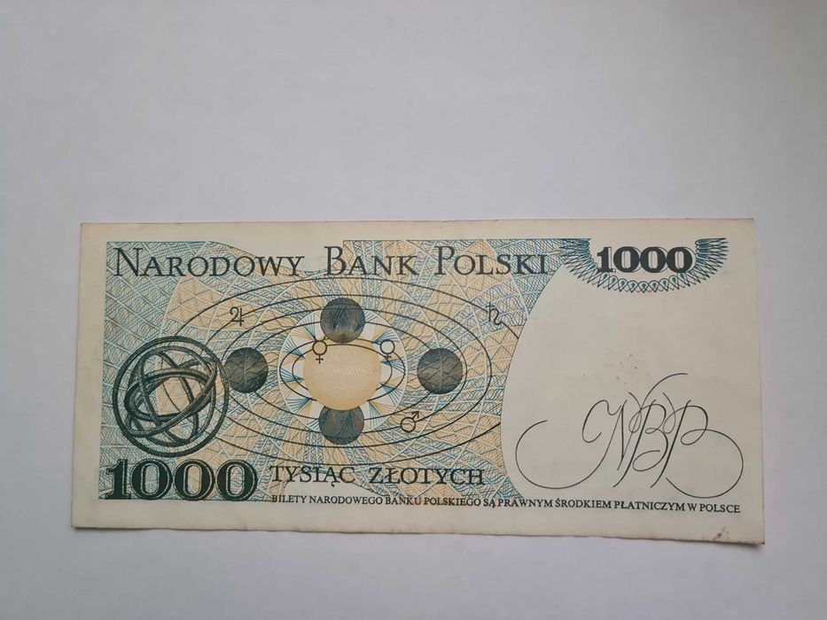 Банкнота Польские злотые 1000 (1982)