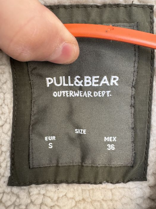 Kurtka parka męska zielona, rozmiar S, pull and bear