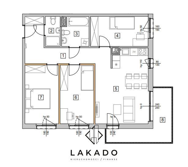 Nowe słoneczne 4 pokoje z balkonem | 77,82 m²