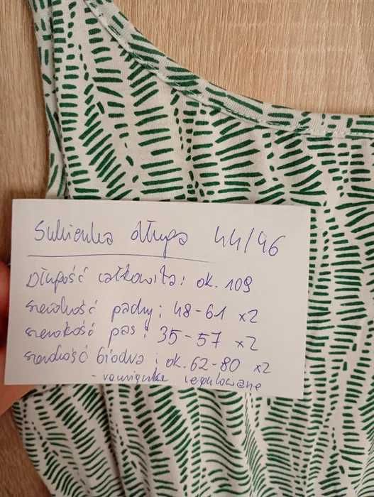 Długa sukienka letnia damska 44/46 na ramiączkach