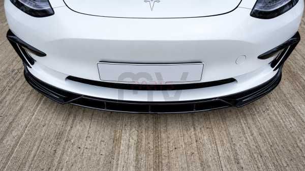 Conjunto Tesla Model 3 Spoiler, Aileron, Laminas e Difusor